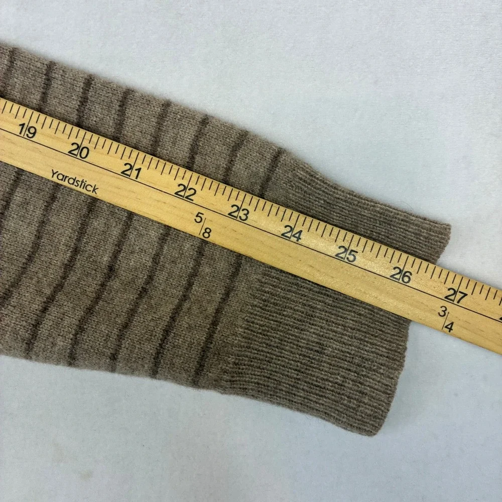 Banana Republic Quarter Zip Sweater Mens XXL Brown Striped Lambswool Pullover